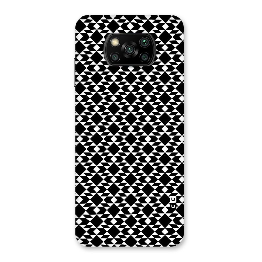 Black White Diamond Abstract Back Case for Poco X3