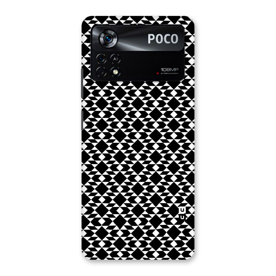 Black White Diamond Abstract Back Case for Poco X4 Pro 5G