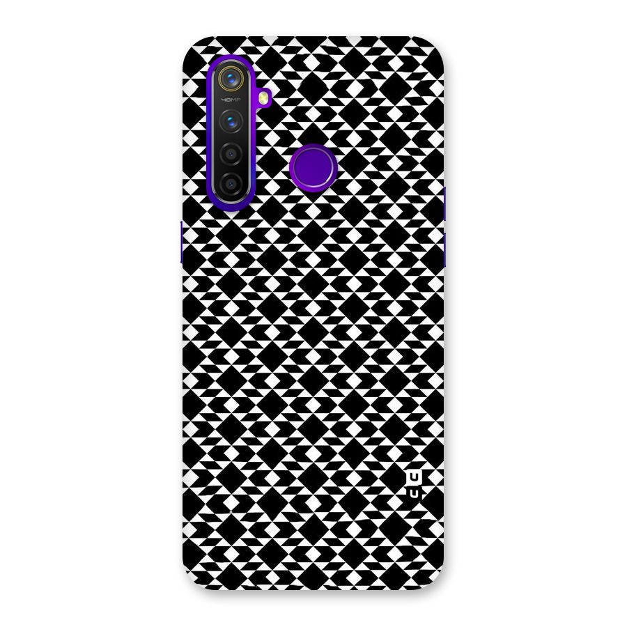 Black White Diamond Abstract Back Case for Realme 5 Pro