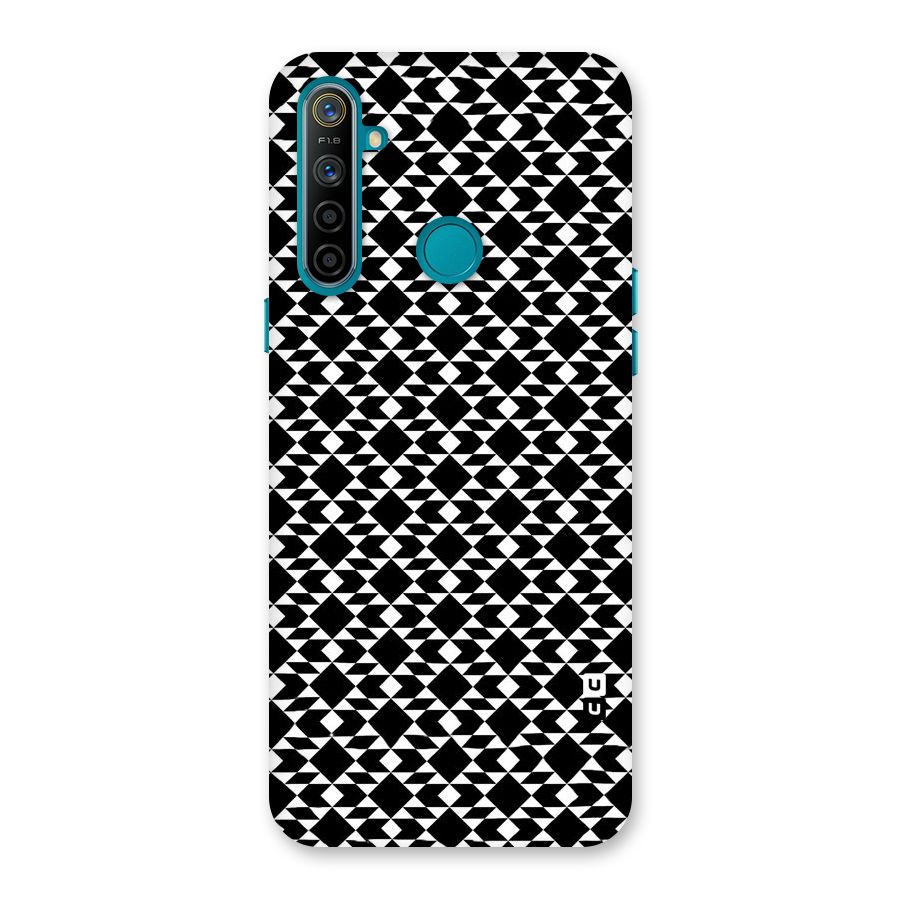 Black White Diamond Abstract Back Case for Realme 5i