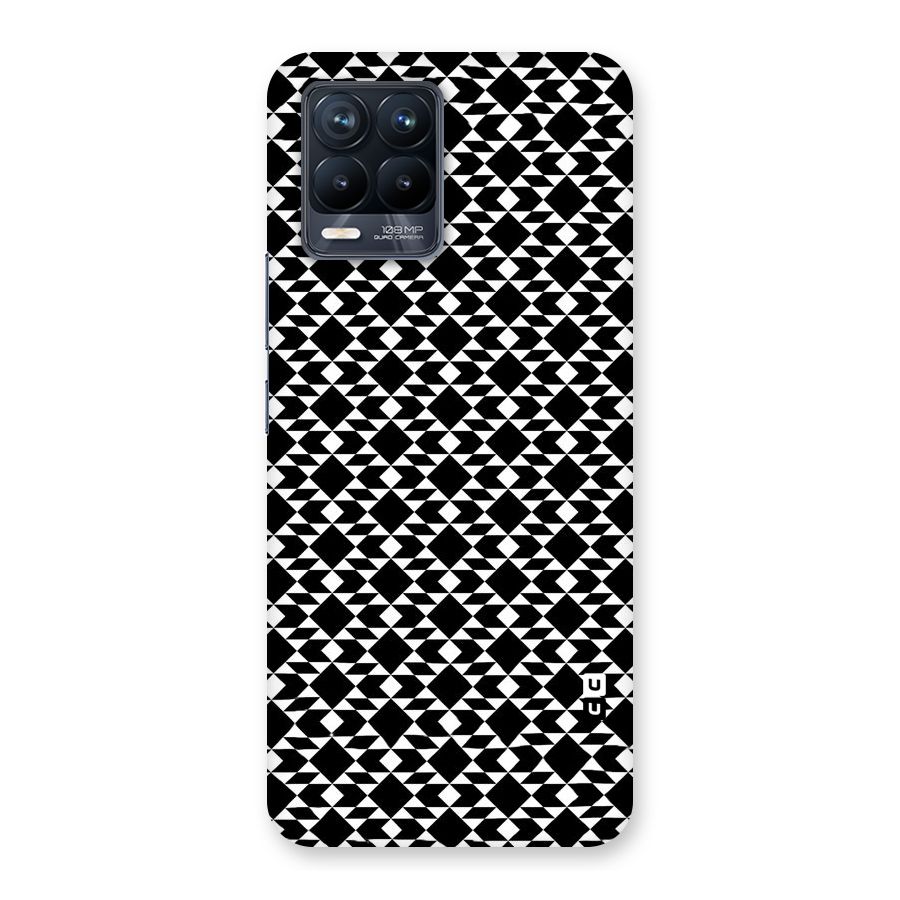 Black White Diamond Abstract Back Case for Realme 8 Pro