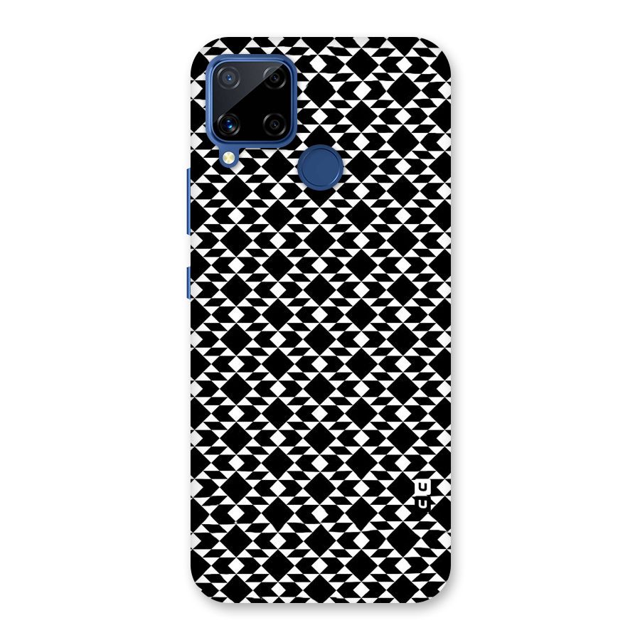 Black White Diamond Abstract Back Case for Realme C15