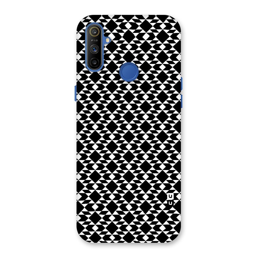 Black White Diamond Abstract Back Case for Realme Narzo 10A