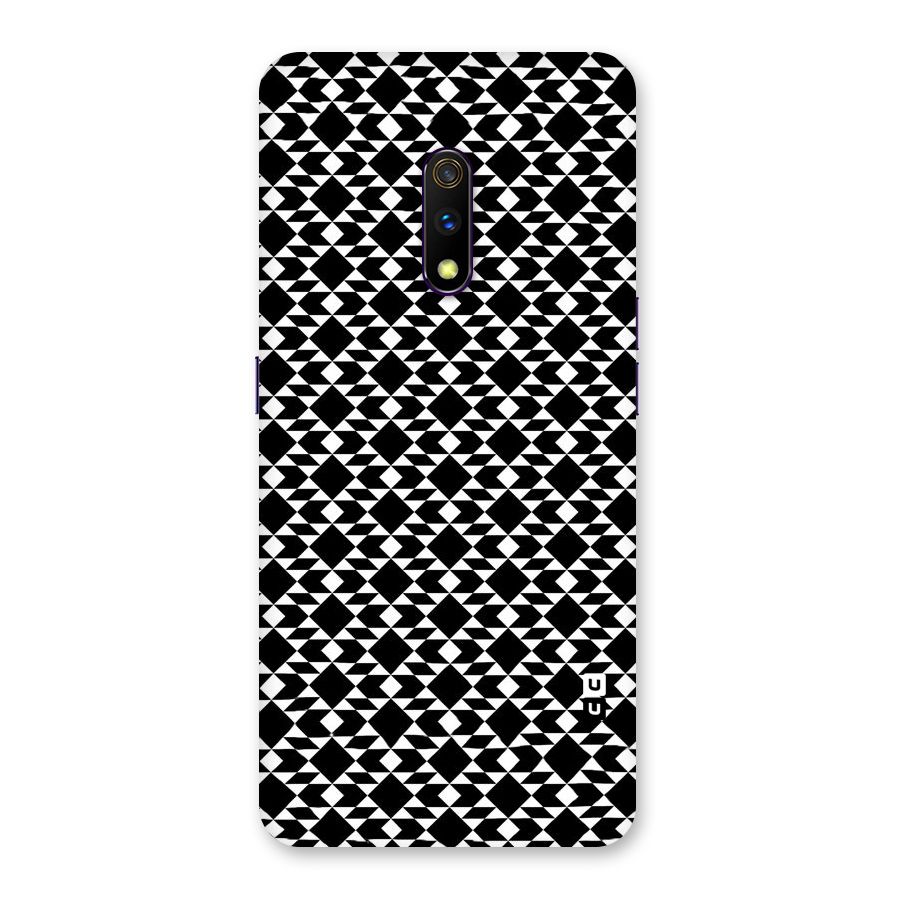 Black White Diamond Abstract Back Case for Realme X