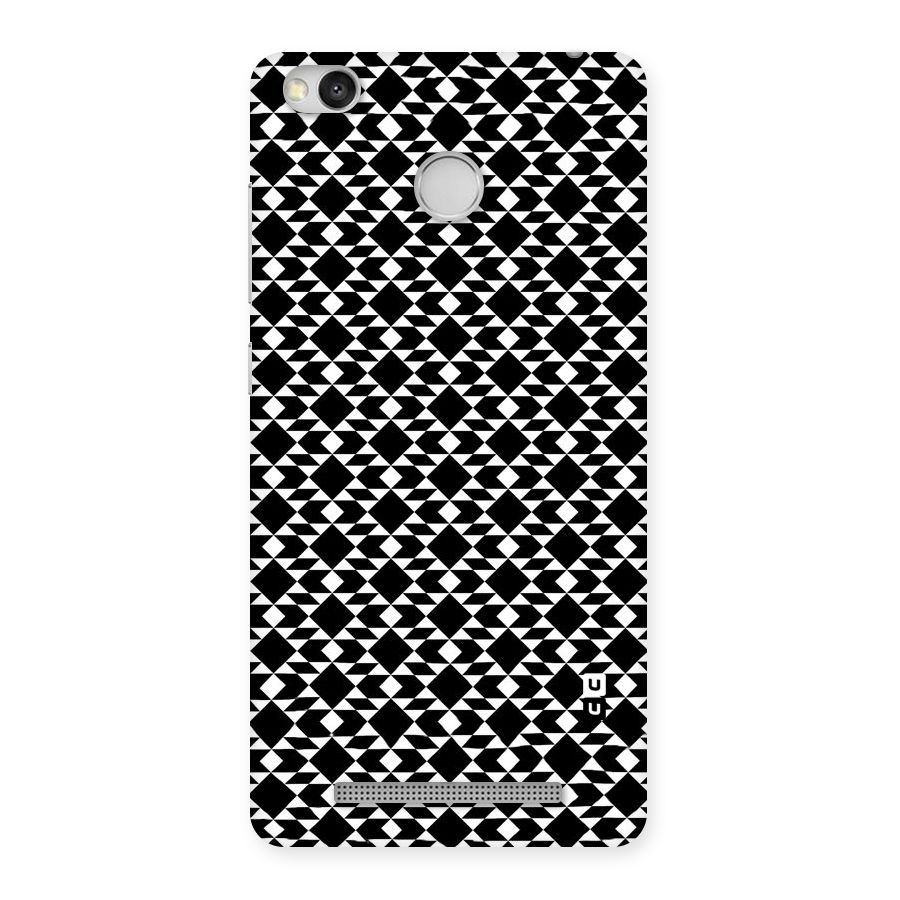 Black White Diamond Abstract Back Case for Redmi 3S Prime