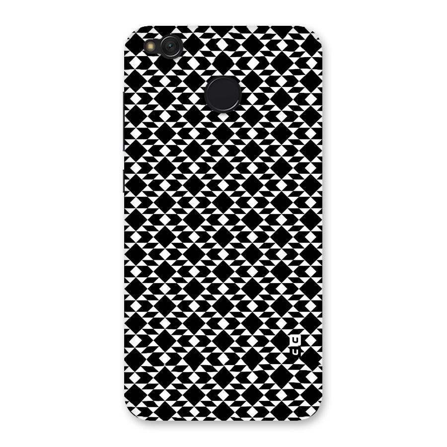 Black White Diamond Abstract Back Case for Redmi 4