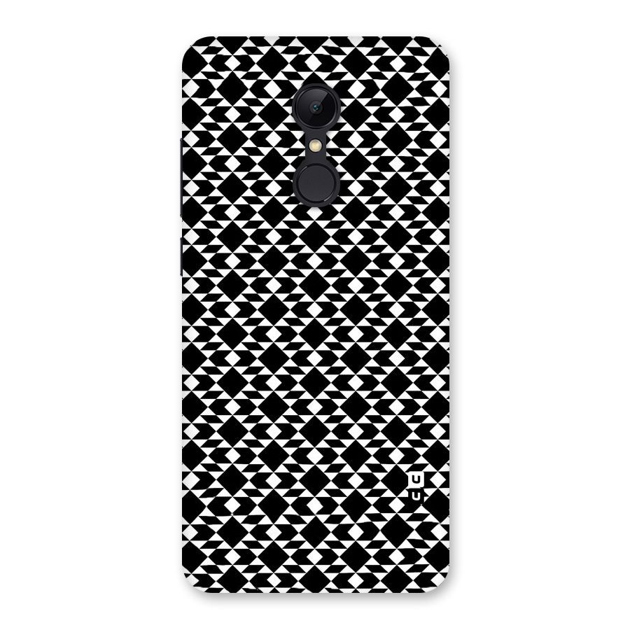 Black White Diamond Abstract Back Case for Redmi 5