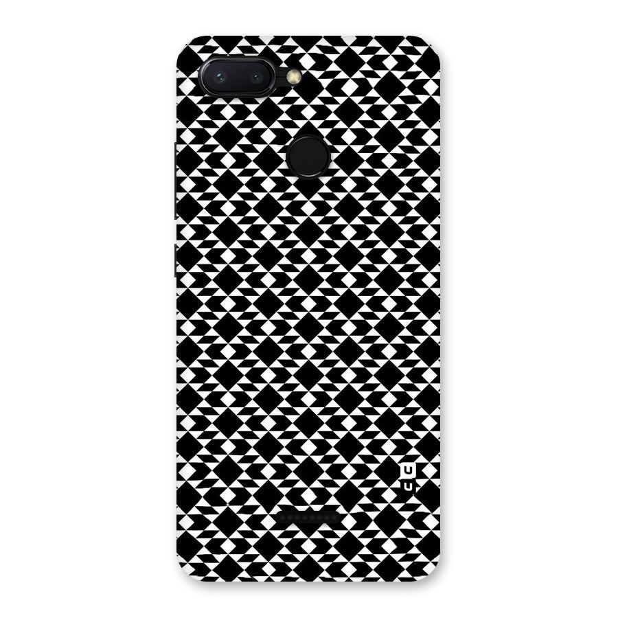 Black White Diamond Abstract Back Case for Redmi 6