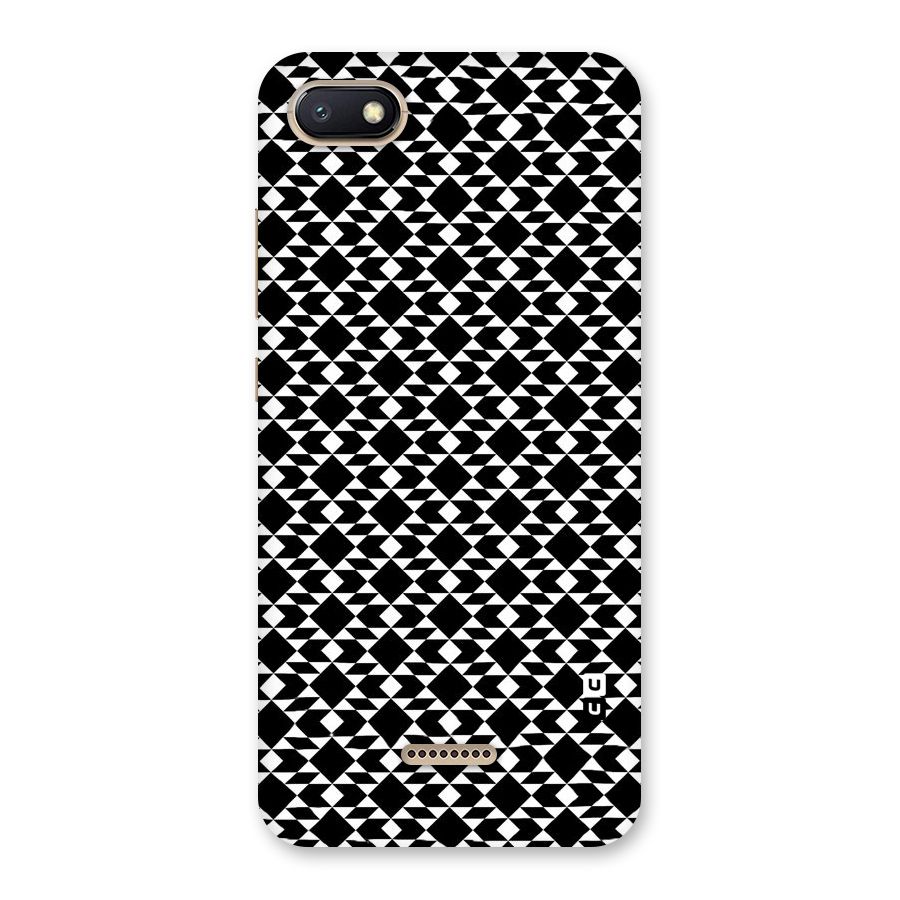 Black White Diamond Abstract Back Case for Redmi 6A