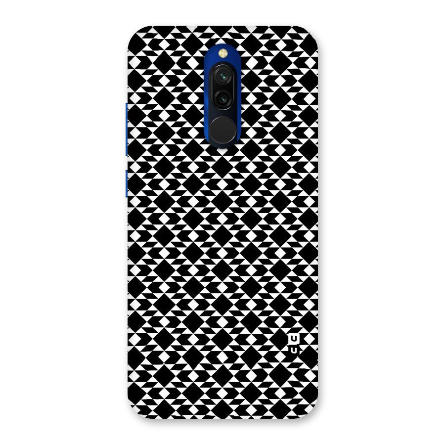 Black White Diamond Abstract Back Case for Redmi 8