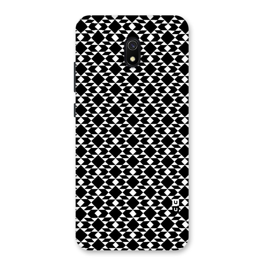Black White Diamond Abstract Back Case for Redmi 8A