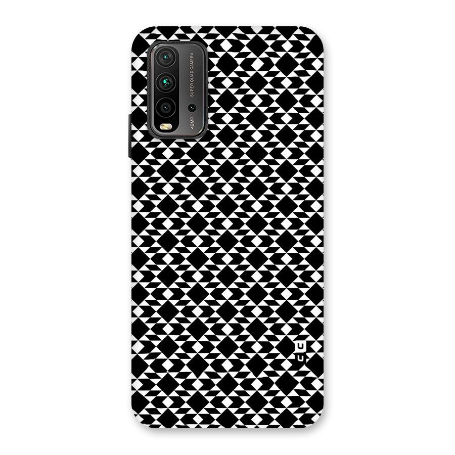 Black White Diamond Abstract Back Case for Redmi 9 Power
