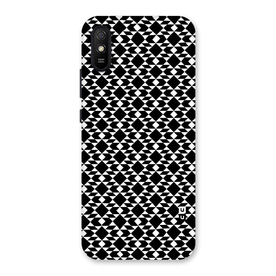 Black White Diamond Abstract Back Case for Redmi 9i