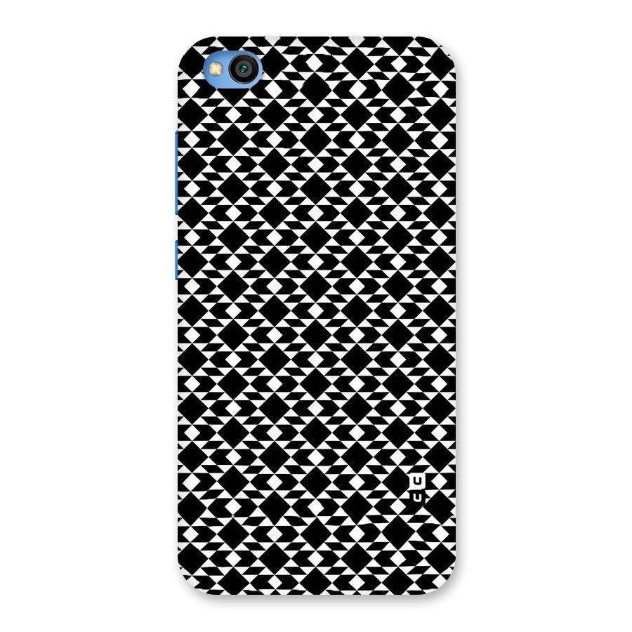 Black White Diamond Abstract Back Case for Redmi Go