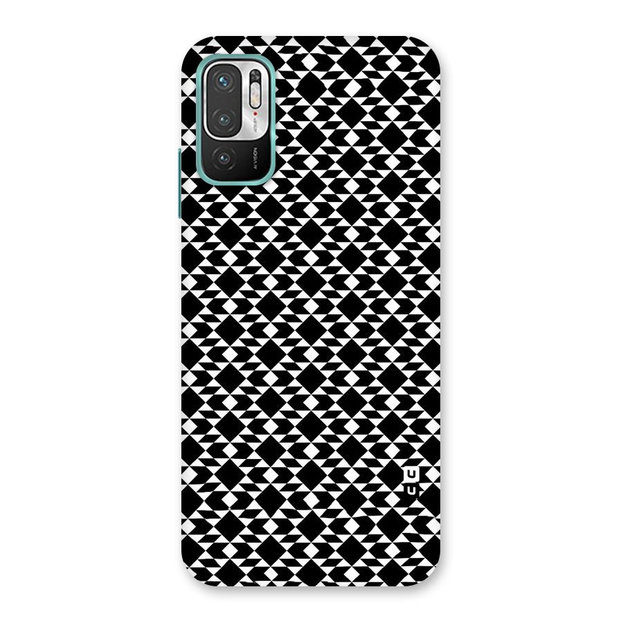Black White Diamond Abstract Back Case for Redmi Note 10T 5G