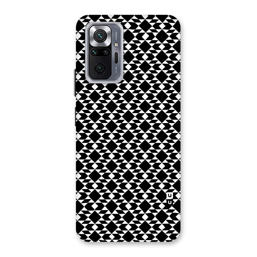 Black White Diamond Abstract Back Case for Redmi Note 10 Pro Max
