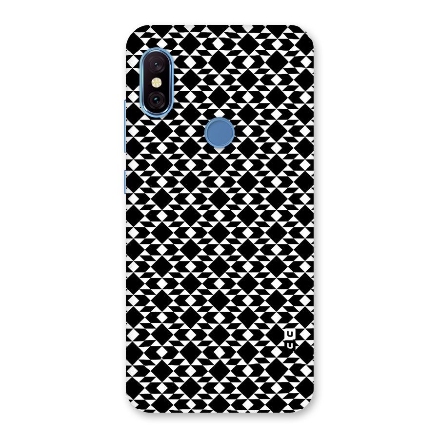 Black White Diamond Abstract Back Case for Redmi Note 6 Pro
