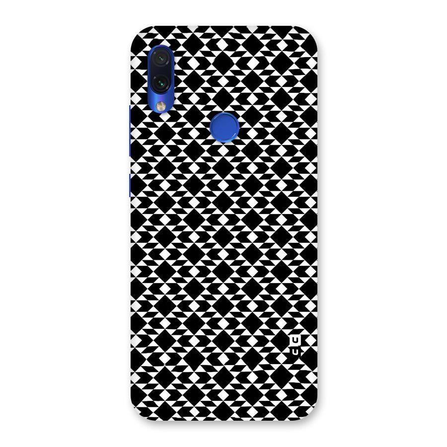Black White Diamond Abstract Back Case for Redmi Note 7