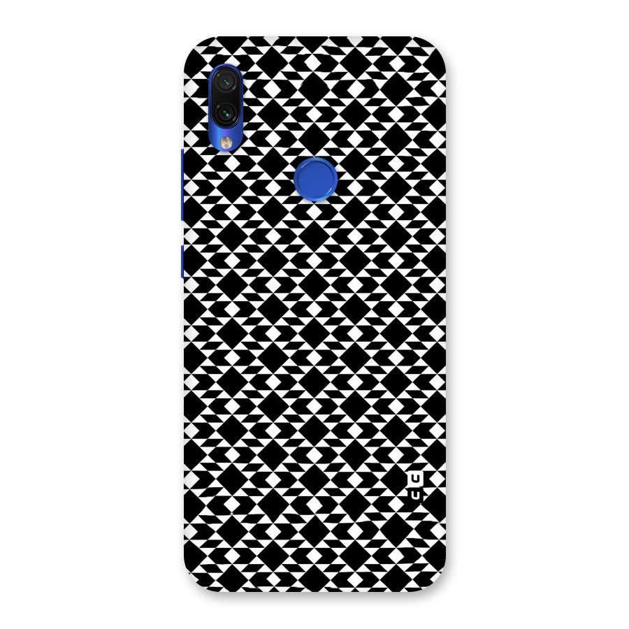 Black White Diamond Abstract Back Case for Redmi Note 7S