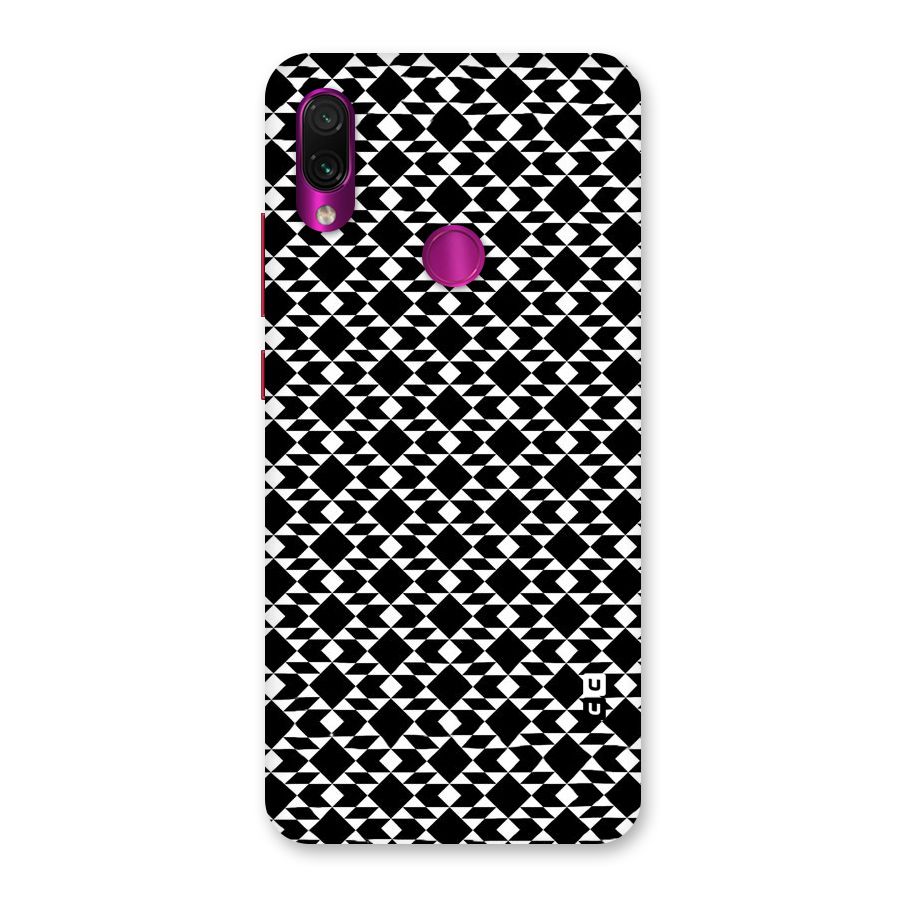 Black White Diamond Abstract Back Case for Redmi Note 7 Pro