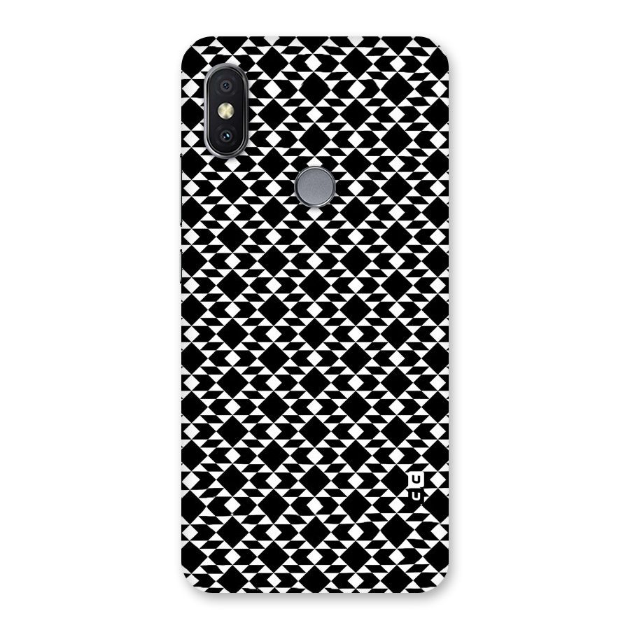 Black White Diamond Abstract Back Case for Redmi Y2