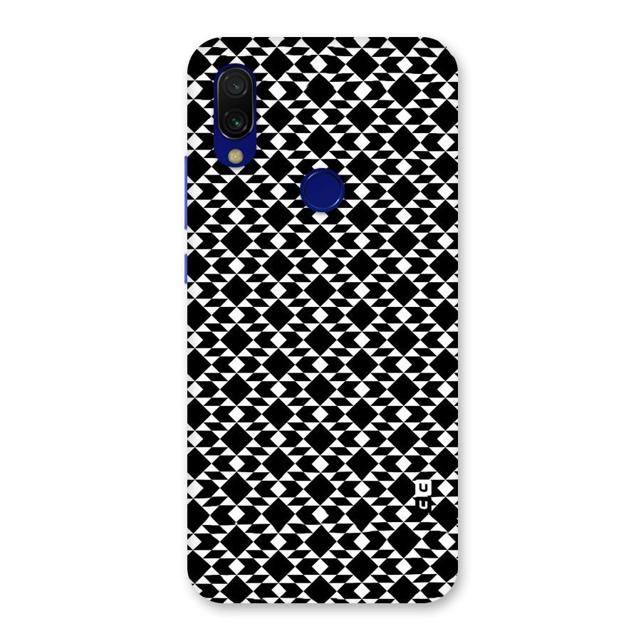Black White Diamond Abstract Back Case for Redmi Y3