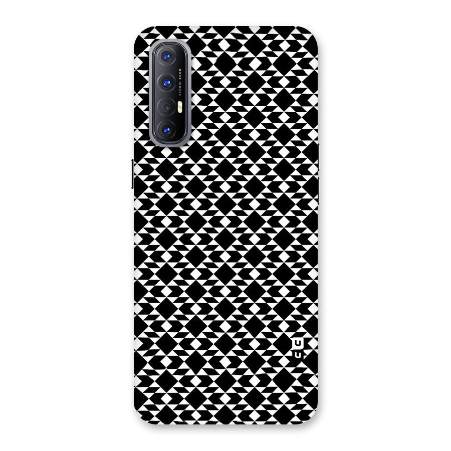 Black White Diamond Abstract Back Case for Reno3 Pro