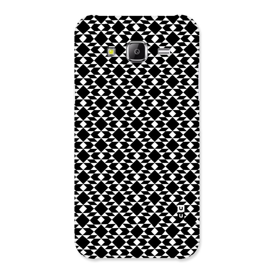 Black White Diamond Abstract Back Case for Samsung Galaxy J2 Prime