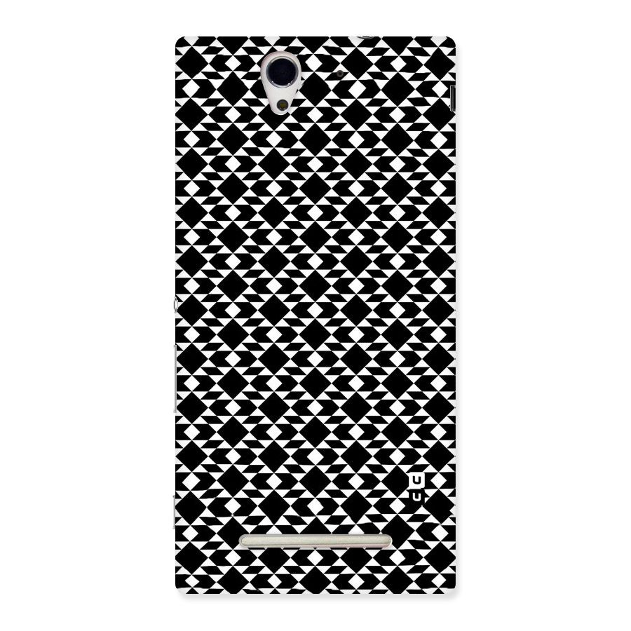Black White Diamond Abstract Back Case for Sony Xperia C3
