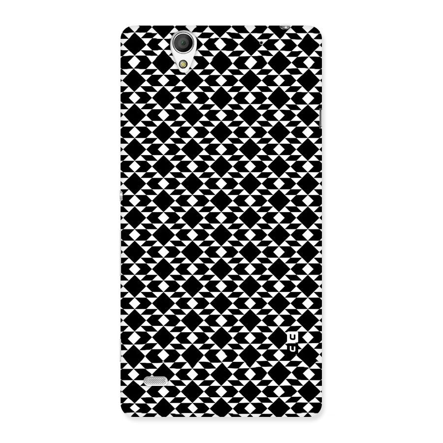 Black White Diamond Abstract Back Case for Sony Xperia C4