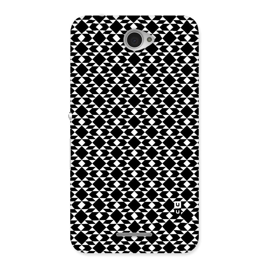 Black White Diamond Abstract Back Case for Sony Xperia E4
