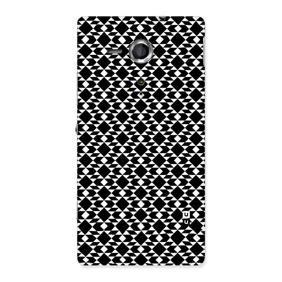 Black White Diamond Abstract Back Case for Sony Xperia SP