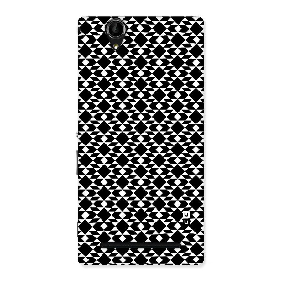 Black White Diamond Abstract Back Case for Sony Xperia T2