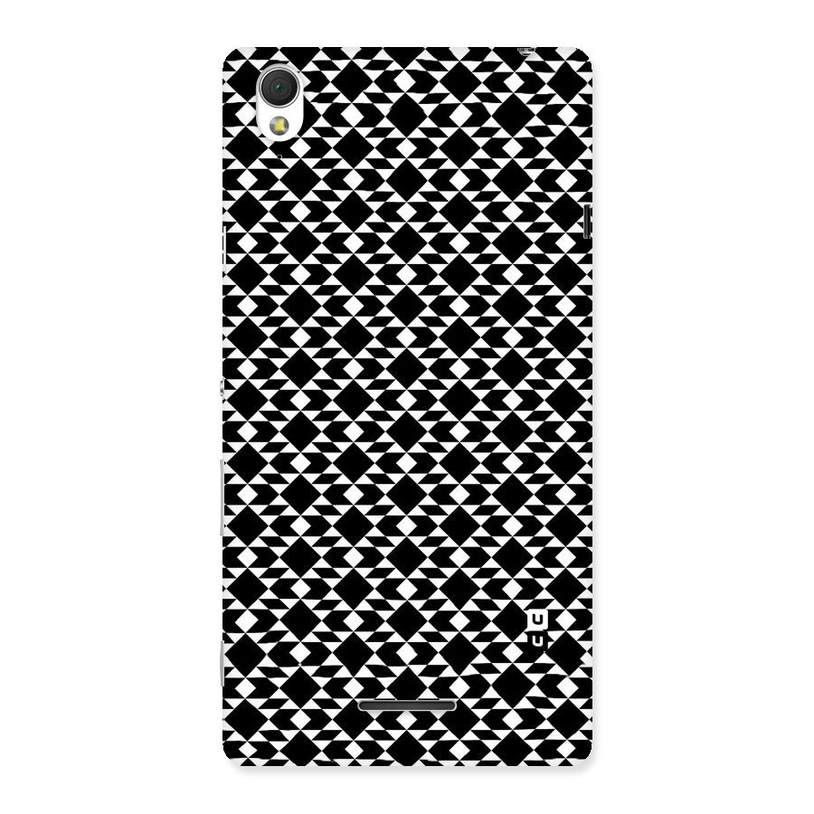 Black White Diamond Abstract Back Case for Sony Xperia T3