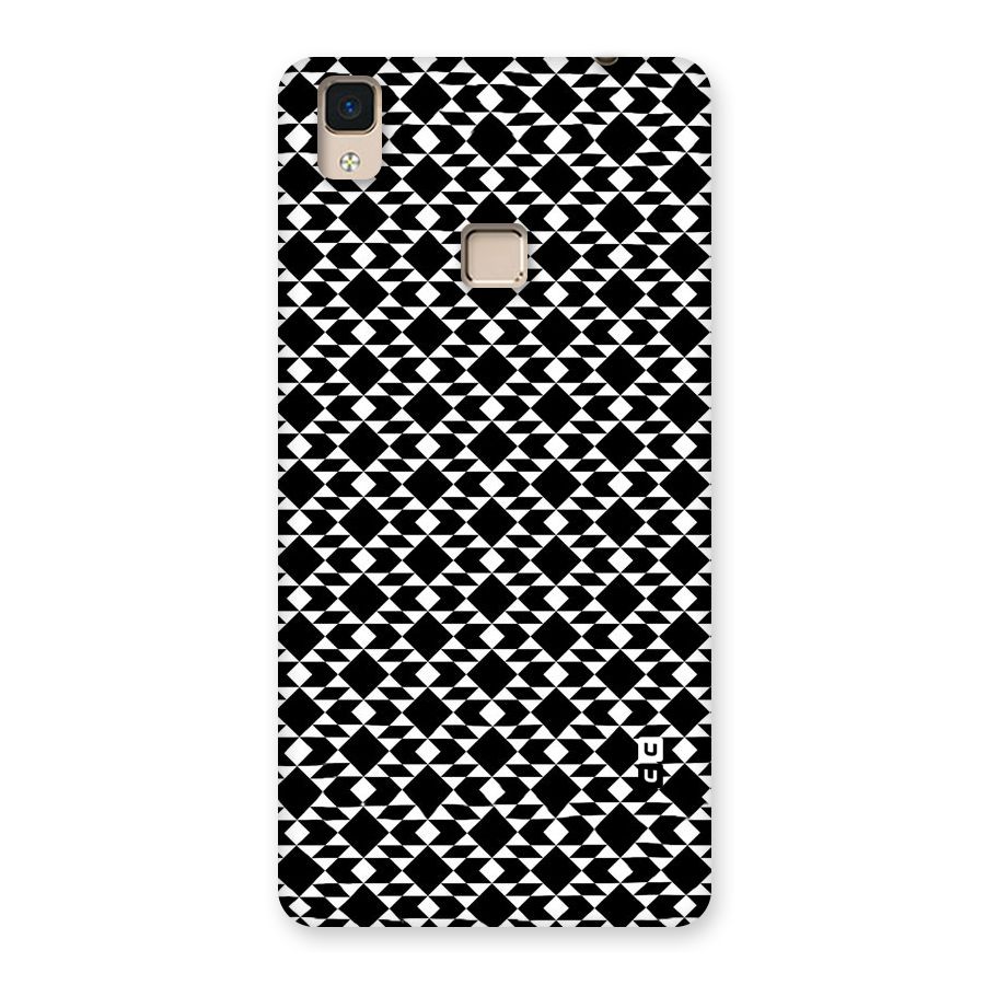 Black White Diamond Abstract Back Case for V3 Max