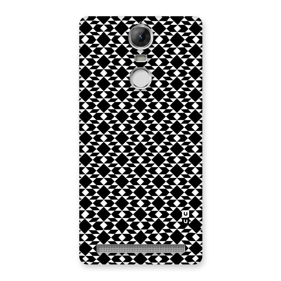 Black White Diamond Abstract Back Case for Vibe K5 Note