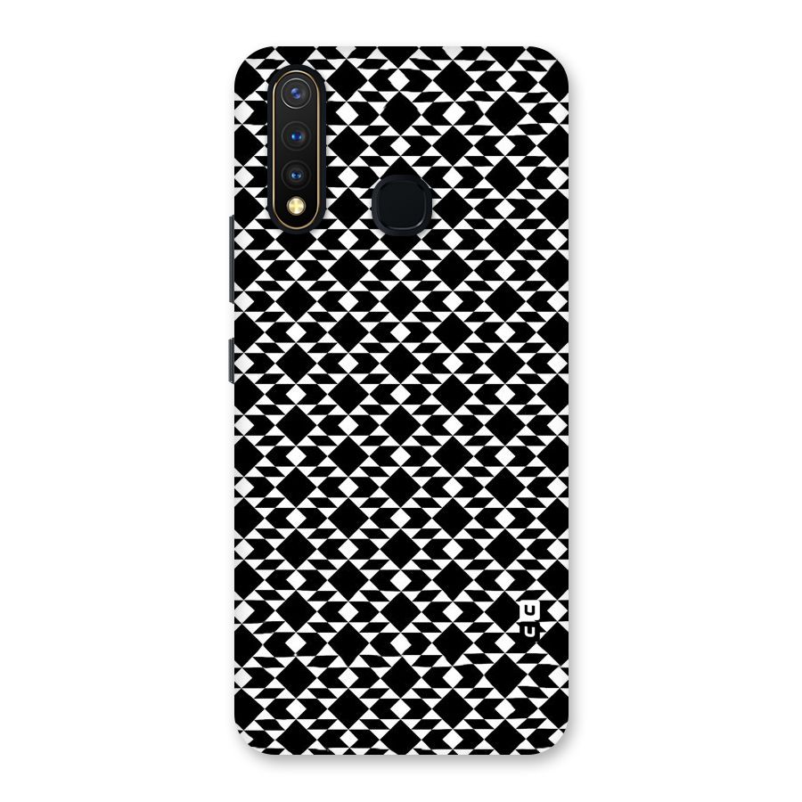 Black White Diamond Abstract Back Case for Vivo U20