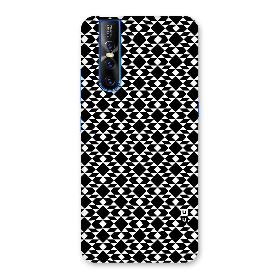 Black White Diamond Abstract Back Case for Vivo V15 Pro