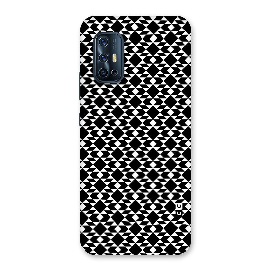 Black White Diamond Abstract Back Case for Vivo V17