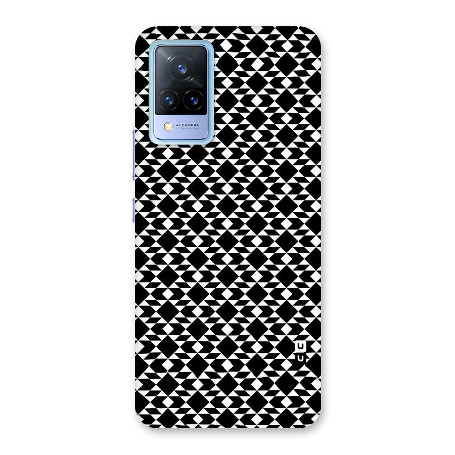 Black White Diamond Abstract Back Case for Vivo V21 5G