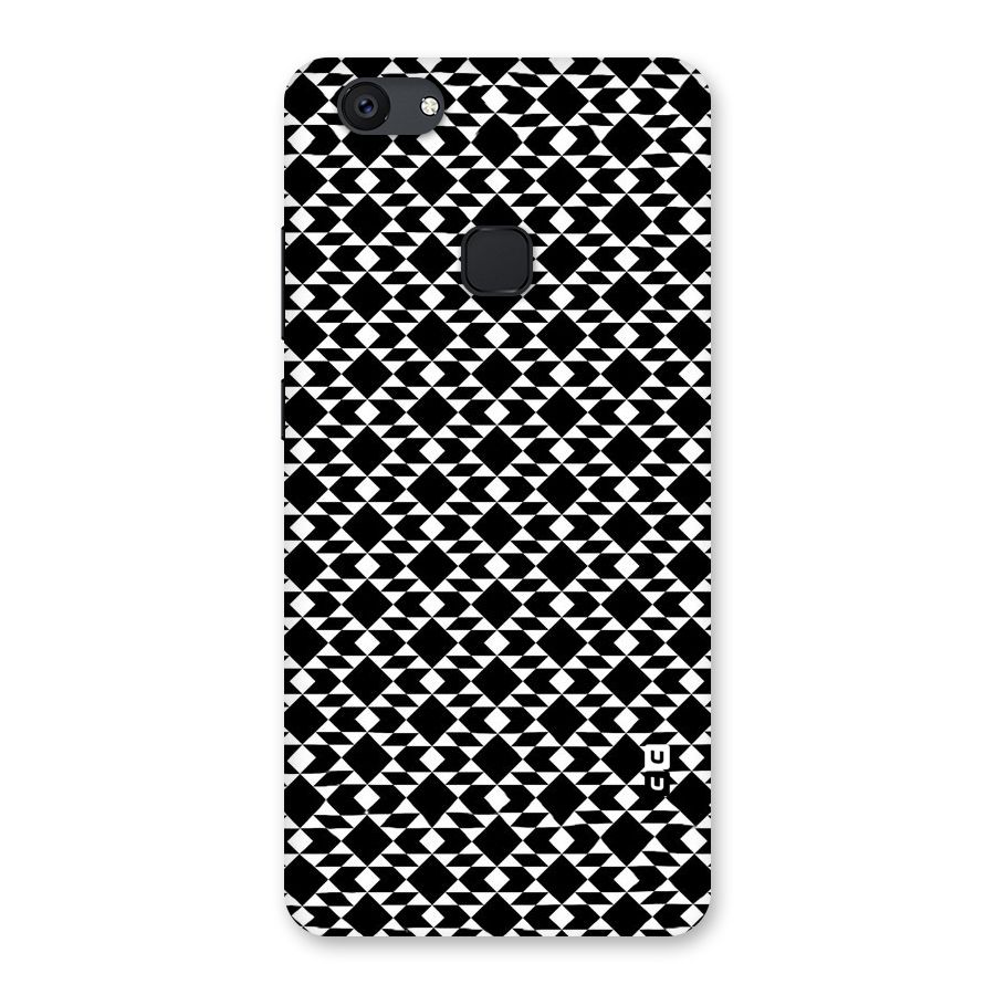 Black White Diamond Abstract Back Case for Vivo V7 Plus