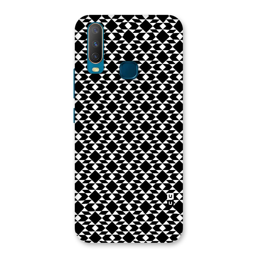Black White Diamond Abstract Back Case for Vivo Y17