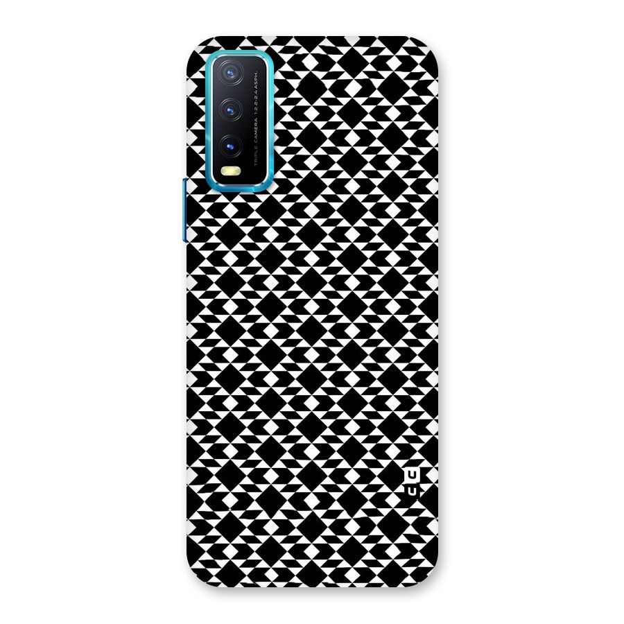 Black White Diamond Abstract Back Case for Vivo Y20