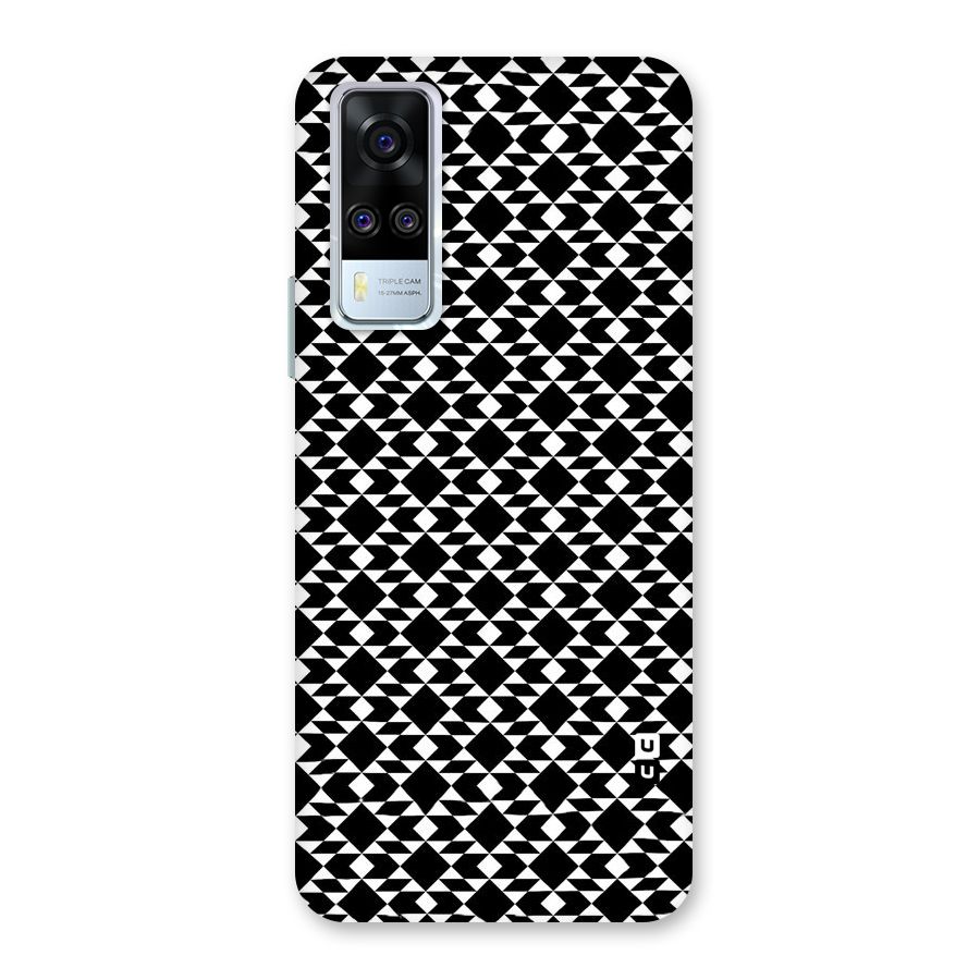 Black White Diamond Abstract Back Case for Vivo Y31