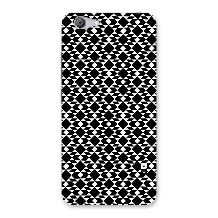 Black White Diamond Abstract Back Case for Vivo Y53