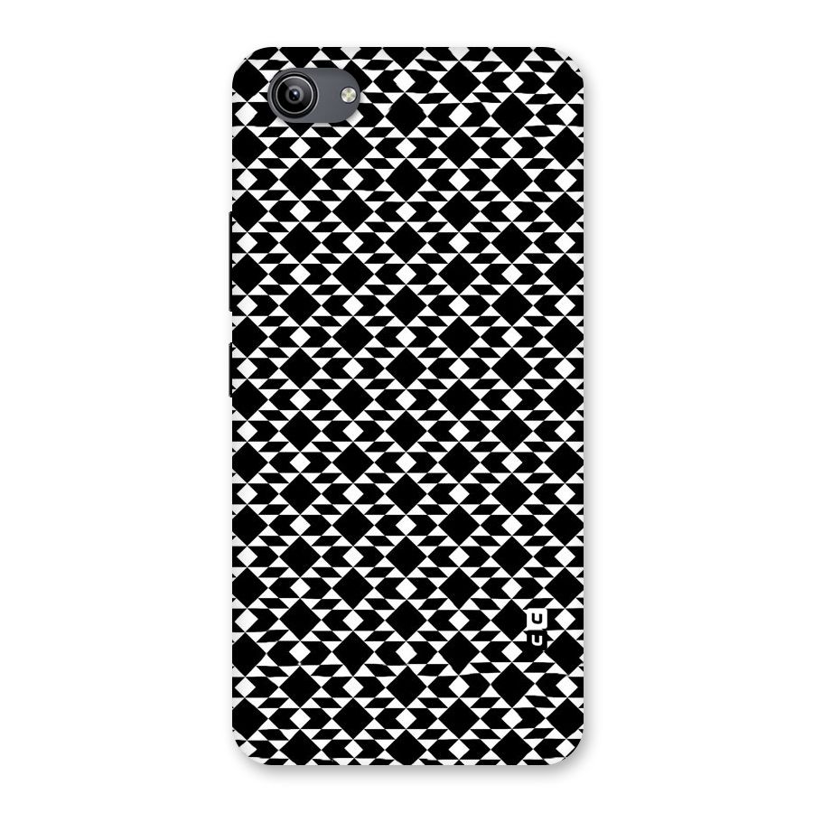 Black White Diamond Abstract Back Case for Vivo Y81i