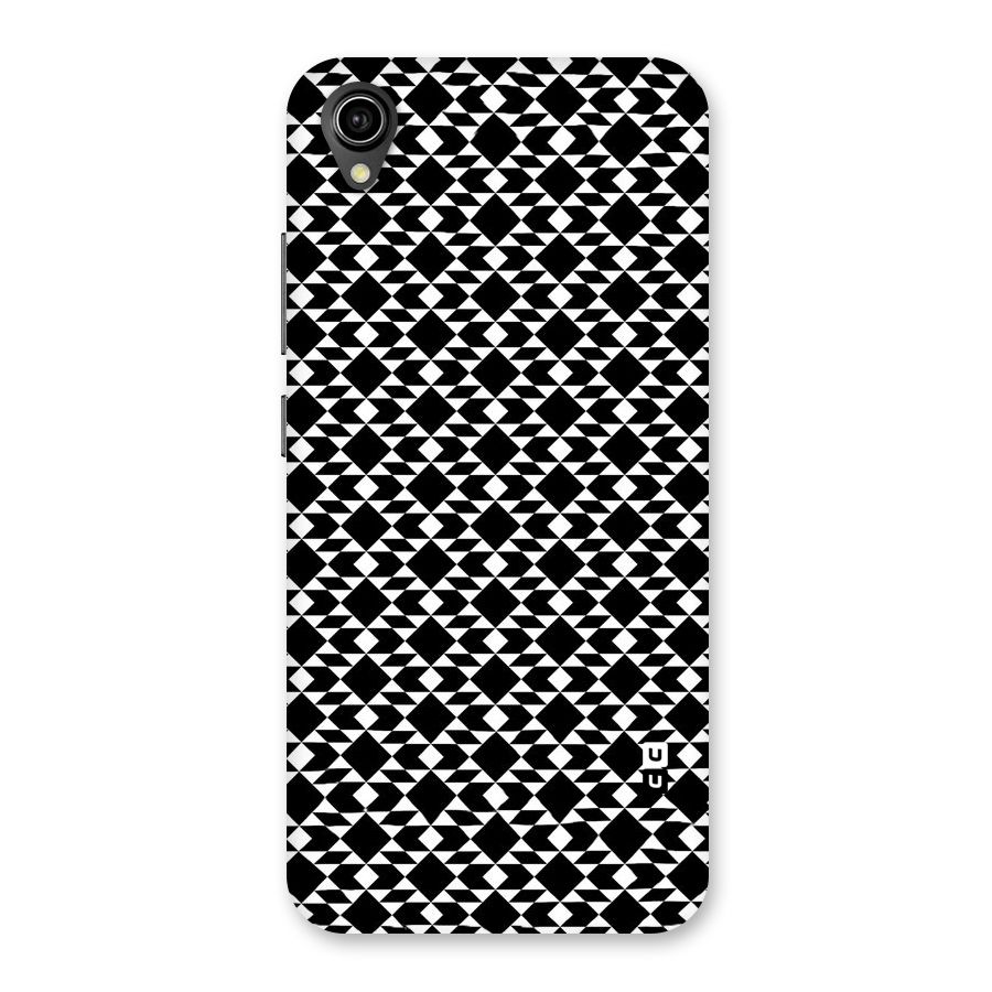 Black White Diamond Abstract Back Case for Vivo Y90