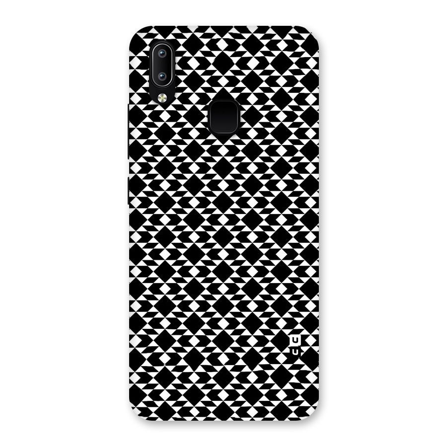 Black White Diamond Abstract Back Case for Vivo Y93