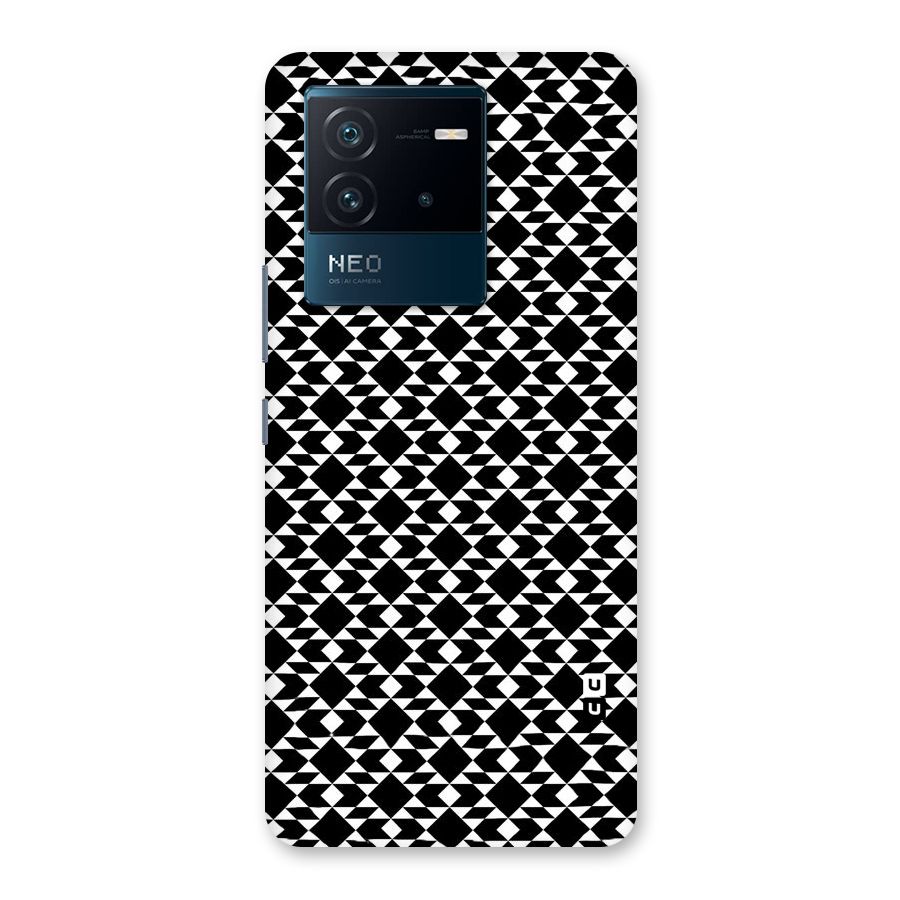 Black White Diamond Abstract Back Case for Vivo iQOO Neo 6 5G