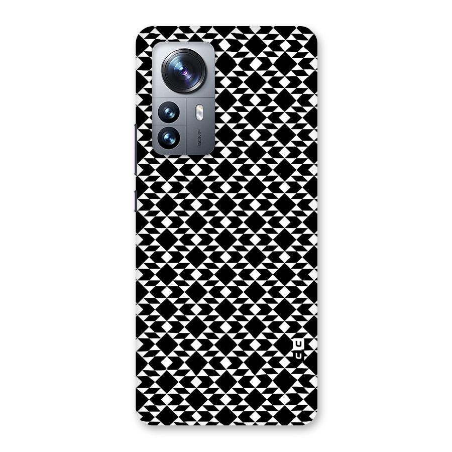 Black White Diamond Abstract Back Case for Xiaomi 12 Pro